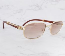 Vintage Sunglasses Mens Luxury Designer Red Wood Square Sun Glasses Stylish Retro Clear Eyeglasses Fill Prescription8499278