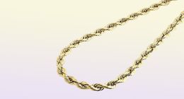 Mens Ladies 110th 10K Yellow Gold Fill 550MM Hollow Rope Chain 24 Inch Necklace3896426