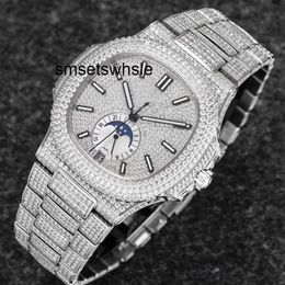 Designer Watches Diamond 2023 Diamonds Watch Designer Iced Out Mechanical movement Silver watch sapphire glass with box and papers