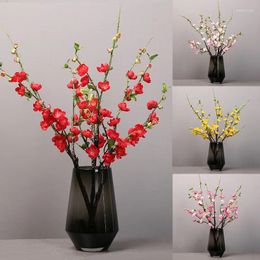 Decorative Flowers Simulated Peach Blossom Branches Artificial Silk Flower For Home Wedding Party Decor Fake Plastic