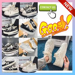 Designer Casual Trainer Platform canvas Sneakers Board shoes for women men Fashion Style Patchwork Anti slip wear resistant White Black College size39-44