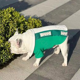 Button Dog T Shirt Fashion Warm Dog Short Sleeve Blouse Designer Sweatshirt Schnauzer French Bucket