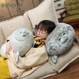 fluffy Chubby Seal Pillow - Stuffed Cotton Animal Toy Gift for Kids/girl/FriendSmall/Large Cute Plush Throw Pillow Hug pillow 240117