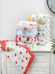 Baby Bath Towel Newborn Cotton Gauze Swaddle Printed Cartoon Swaddling 6 Layer Children Quilt Infant Blanket Animal Baby Bathroom 9271463