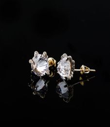 Dragon Claw Diamond Earrings Mens Womens Gold Stud Earrings Fashion Hip Hop Jewelry1373982