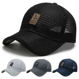 Ball Caps Adult Breathable Mesh Baseball Caps Men Women Trucker Snapback Hat Casual Adjustable Outdoor Sport Running Fishing Gift Casual YQ240117