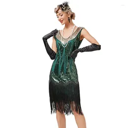 Casual Dresses Dress Summer 1920s Vintage Flapper Fringe Beaded Great Gatsby Party Cocktail Prom 30S Tassels Sequin Size XS-3XL