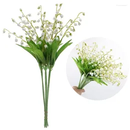 Decorative Flowers Simulated Lily Of The Valley Fake Flower BouquetWedding Home Decoration BouquetArtificial Bell FlowerPography Props