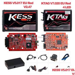 Diagnostic Tools Kess Diagnostic Tools V2.53 V5.017 Eu Red Pcb Titanium Ktag V2.25 V7.020 Bdm Ecu Obd2 Truck Programmer Kit Drop Deliv Dh0Tj