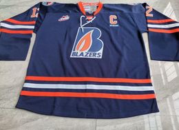 Custom Men Youth women Vintage CHL WHL Kamloops Blazers 29 Matthew Campese 12 Jarome Iginla Jersey Size S5XL or custom any name o1545331