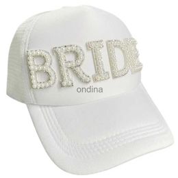 Ball Caps Wedding Baseball Cap Pearl TRIBE Bride MR Wedding Decoration Bridesmaid Gift Team Bachelor Party Photo Props Letter Wedding Day YQ240117