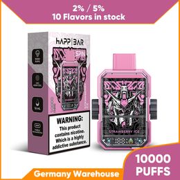 Wholesale 10000 Puffs 2% 5% prefilled 16ml E-liquid Flavours custom vape 9k 10k 15k custom disposable airflow big led screen vap