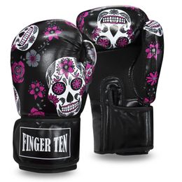 Training Protector Boxing Gloves for Women PU Leather Punching Glove MMA Sanda Pads Fighting Kick Muay Thai Drop 240116