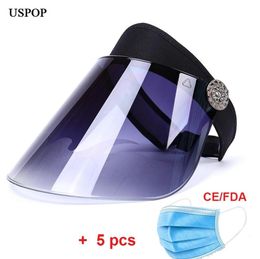 USPOP women antiuv lens hat female full face covered hat wide brim sun hat casual summer plastic visor cap Y200714279z3777425