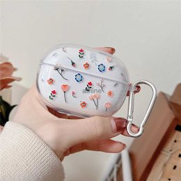 Cell Phone Cases Fashion Flower Astronaut Earphone Case For Buds 3 Transparent Soft Silicone Wireless Headphone Protective Cover YQ240117