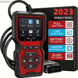 New OBD2 Scanner Live Data Professional Mechanic OBDII Diagnostic Code Reader Tool For Cheque Engine Light Battery Voltage Testing