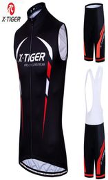 XTiger Pro Sleeveless Cycling Jersey Set Racing Bicycle Cycling kit Summer Mountain Bike Vests Clothing Ropa6237410