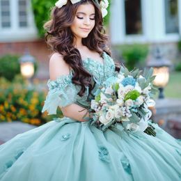 Luxury Sweetheart Quinceanera Dress 2024 Ball Gown Princess Chapel Train Flower Applique Sweet 15 16 Birthday Party Gown Pageant Miss