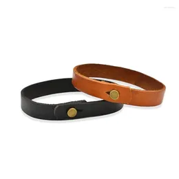 Charm Bracelets Vintage Genuine Leather Wrap Cord For Hand Wrist Wristband Men Woman Punk Bangle Couple Jewelry Gift