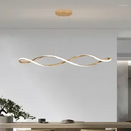 Pendant Lamps Nordic Modern Minimalist Light Luxury Line LED Chandelier Personalised Study Bedroom Living Room Office Art Gold Black
