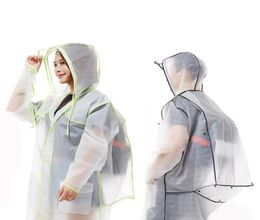 Transparent Raincoat With Backpack Waterproof Poncho Men Cover Rain Gear Clock Rain Coat Women Adult Hiking Long Rainwear1625849