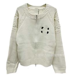 Maglioni da donna firmati CE Home ricamato girocollo manica lunga cerniera cardigan lavorato a maglia cappotto da donna sciolto e stile pigro Top autunnoinverno nuovo 7DVO