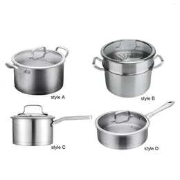 Pans Soup Pot Frying Pan Stainless Steel For Home Bar Kitchen Countertop