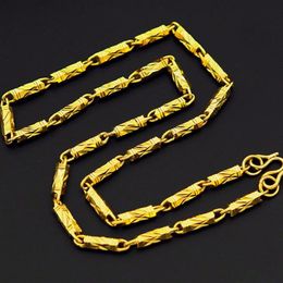 n298-50cm Length18K Gold Filled Cool Curb Cuban Link Chain Men Necklace 4 5mm329T