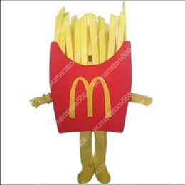 Discount factory Cartoon fries Mascot Costume Fancy Dress Birthday Birthday Party Christmas Suit Carnival Unisex Adults Outfit