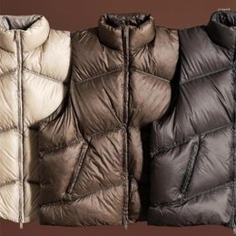 Men's Jackets 2024 School Baseball Team Autumn/Winter Label 1:1 Bread Coat Feathered Vest Jacket Coffee Apricot S-XL