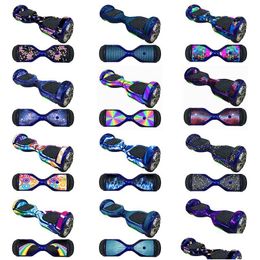 Skateboarding 1Set Cool Self Ncing Two Wheel Scooter Skin Er Hover Skate Board Sticker 6.5 Inch Drop Delivery Sports Outdoors Action S Dhfst