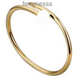 Love Gold Bracelet Nail Designer Bangles for Women Mens Stainless Steel Alloy Armband Plated Sier Rose Jewelry Diamond0F0B 0F0B