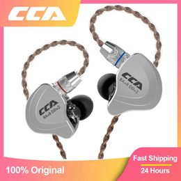 Headphones CCA C10 Headphones 4BA+1DD Hybrid Technology HiFi In Ear Music DJ Running Sport Earphone Active Noice Cancelling Monitor Headset