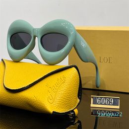 Designer Luxury Fashion Loewee Sunglasses Glasses Sunglasses Men's Ladies Brown Case Black Metal Frame Dark Sunglasses