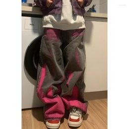 Women's Pants QWEEK Trashy Y2k Grunge Jeans Women Punk Streetwear Oversized Denim Harajuku Gothic Korean Fashion Trousers Graffiti Kpop