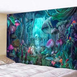 Tapestries 3DTrippy shroom print tapestry hippie colorful art tapiz wall hanging psychedelic bohemian room decoration 8 sizesvaiduryd