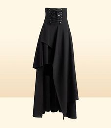 Skirts Mediaeval Woman Vintage Gothic Skirt Pirate Halloween Costume Renaissance Steampunk High Waist8518721