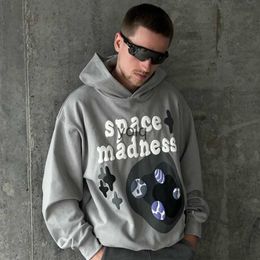 Men's Hoodies Sweatshirts European and American trend fashion letters oversized hoodie women's Y2K street Harajuku loose round neck casual sweater men'syolq
