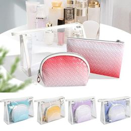 Cosmetic Bags PVC Transparent Portable Three Piece Set Waterproof Travel Makeup Pouch Bag