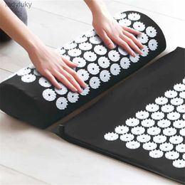 Yoga Mats Acupressure Mat Yoga Mat Pillow Meditation Set Massage Mat Relieve Stress Body Pain Fitness Exercise Mats Yoga Massager CushionL240118