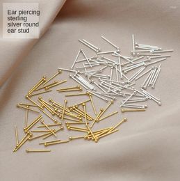 Stud Earrings Small Silver Bead Ball S925 Sterling Bean Ear Stick Simple Diy Handmade Accessories Material Package