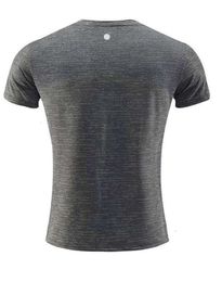 LL Men Outdoor Shirts New Fitness Gym Football Soccer Mesh Back Sports Quick-dry T-shirt Skinny Male tshirt 005