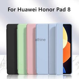 Tablet PC Cases Bags For Honour Pad 8 Case 12 inch Tri-Folding PU Leather Soft Silicone Back Stand Tablet Shell for Honour Pad 8 12 2022 HEY-W09 YQ240118