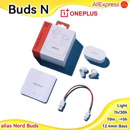 Earphones Original OnePlus Buds N Earphones 12.4mm Neodymium Bass 30h Playback 10 Minute Fast Charging For 5 Hour Music 2Mic ENC IP55