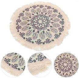 Plates Dining Table Decorative Mat Placemats Washable Bowl Heat Resistant Dinning Kitchen Polyester Cotton Coasters For Drinks