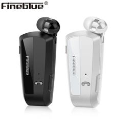 Headphones Fineblue F990 Wireless Bluetooth Earphones With MIC Neck Clip On Telescopic Type Business Sport Stereo Inear for Iphone 12