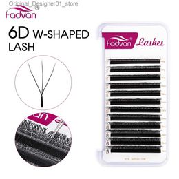 False Eyelashes FADVAN Automatic Flowering W Shape Bloom 3D 6D Premade Fans Eyelash Extensions Natural Soft Light Individual Volume Lashes Q240117