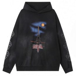 designer hoodies men hoody Balencigaas Mens sweater Sweatshirt Paris Eiffel Tower Hoodie Unisex Loose Fashion Couple Hoodie 2023 Autumn New LP7B H1WV