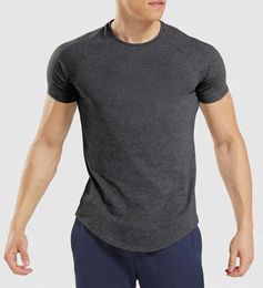 LL Outdoor Men's Tee Shirt Mens Yoga Outfit Quick Dry Sweat-wicking Sport Short Top Male Short Sleeve For Fitness 002