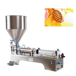 Manual Automatic Pneumatic Stirring Chopped Chilli Sauce Tomato Sauce Thick Paste Mixing Filling Machine With Heated Hopper